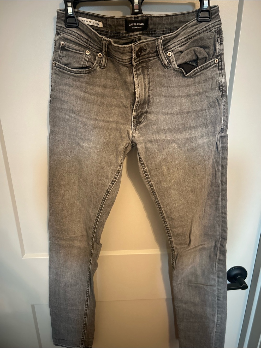 Jack & Jones Skinny Light Grey Stretch Jeans